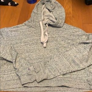 Grey cropped hoodie